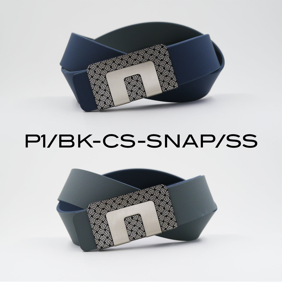 MIN BELT - BLACK P1 BUCKLE, CASUAL STRAP
